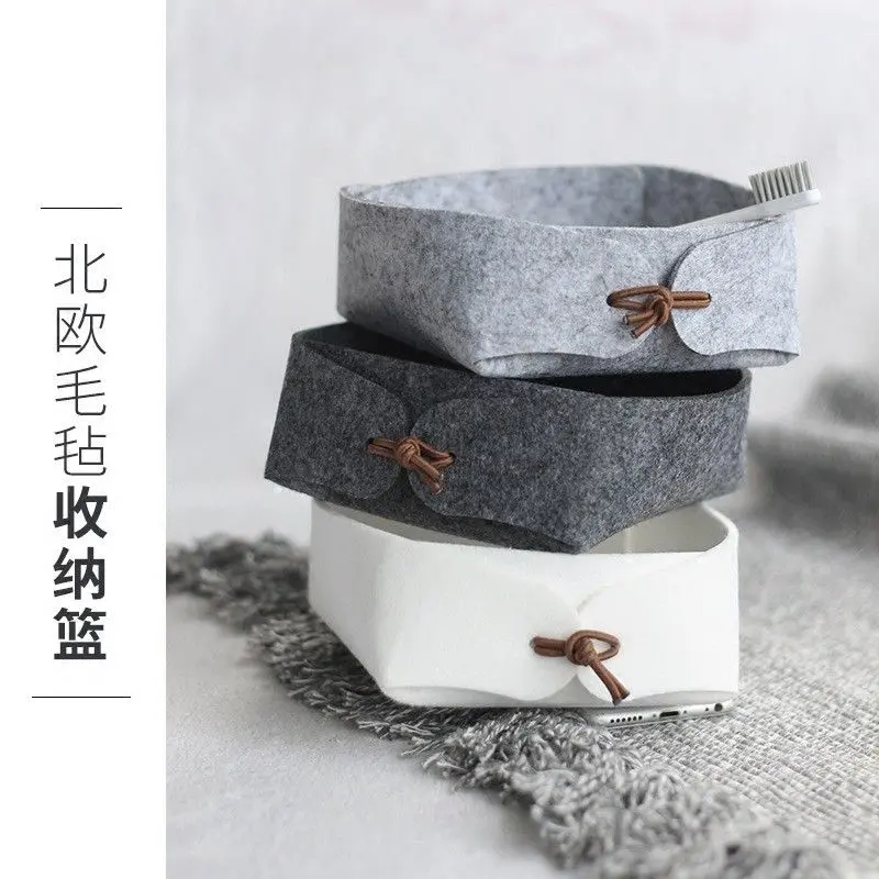 Hộp lưu trữ đồ trang sức để bàn, với chìa khóa vào cửa, Giỏ lưu trữ đồ Lặt Vặt được làm bằng vải Nỉ, hoàn thiện đầu giường, loại gấp, giỏ lưu trữ 0