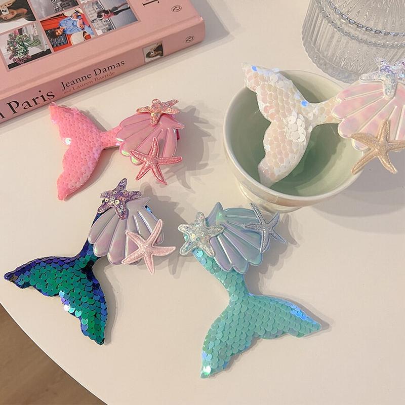 Kẹp Tóc Trẻ Em Nàng Tiên Cá Sequin Kẹp Bên Phong Cách Hàn Quốc Kẹp Mỏ Vịt Ngọt Ngào Kẹp Tóc Thời Trang Cho Bé Gái Cho Trẻ Em Phụ Kiện Tóc 5