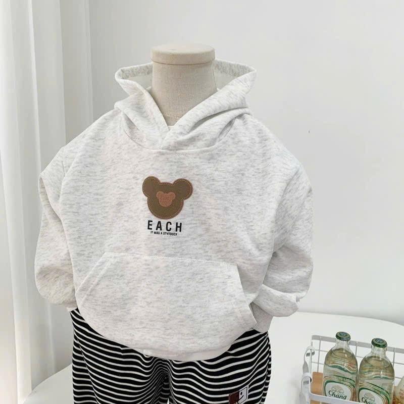 Áo HOODIE cho bé , áo in hình GẤU EACH chất nỉ cotton Cao Cấp áo  hoodie trai sơ sinh