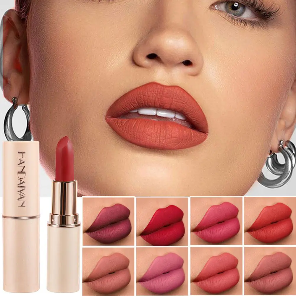 【Ready Stock】High-pigmented Matte Lipstick Velvet Waterproof Long-lasting Makeup Lips Cosmetics