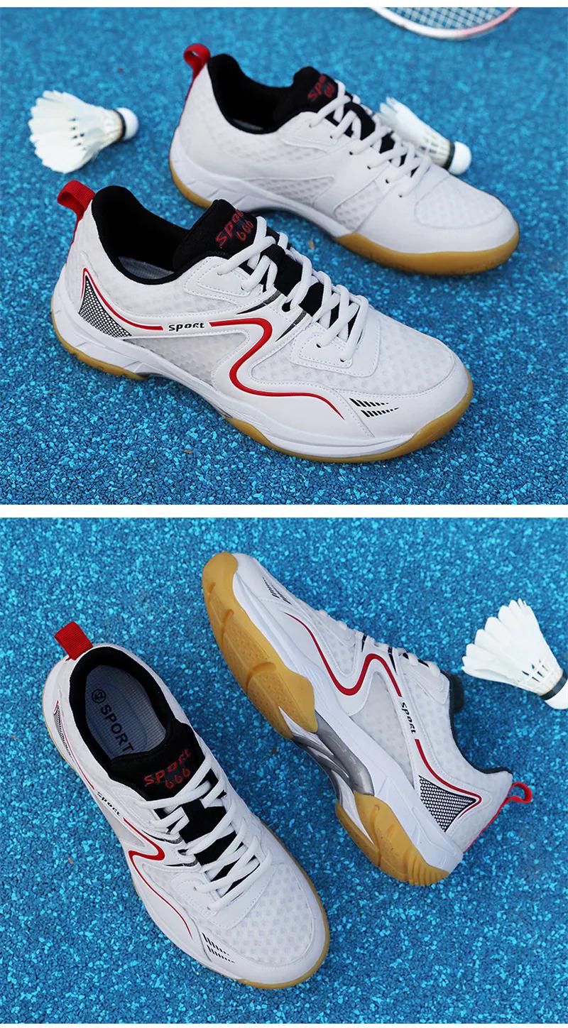 Product Introduction of Badminton Shoes for Men Non-slip Sneakers Tennis Volleyball Shoes Table Tennis Shoes Women Sports Professional Training Athletics Size 36-45 Free Socks and Free Delivery 34