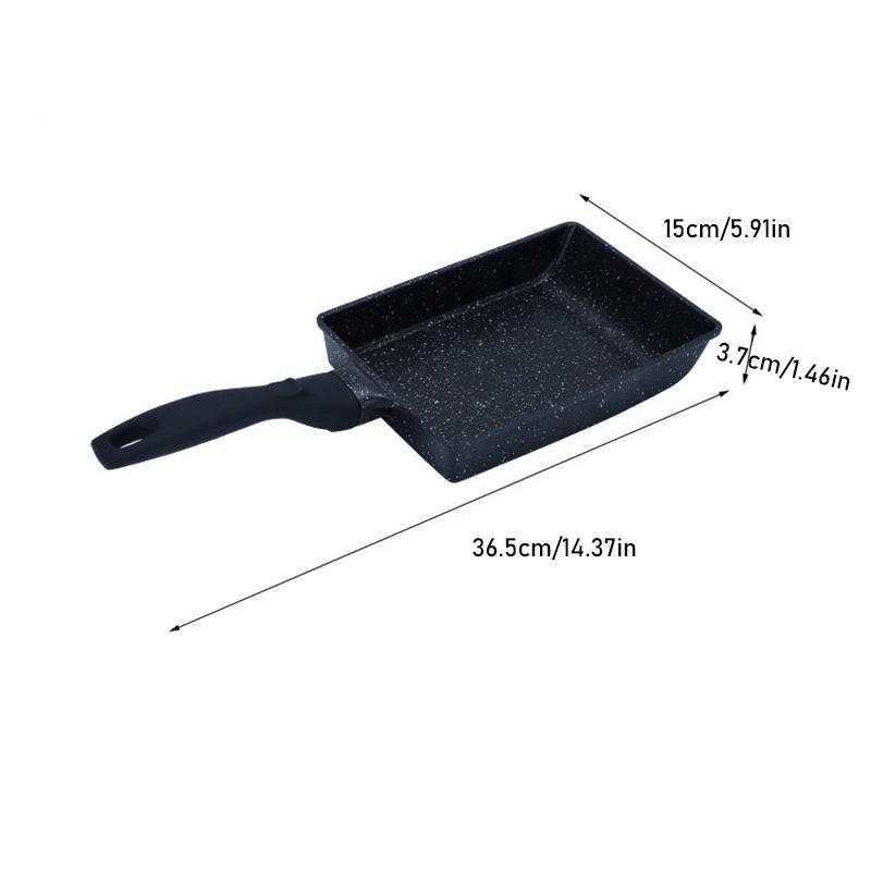 Product Introduction of Tamagoyaki Frying Pan, 1 Count Japanese Style Omelette Pan, Non-stick Frying Pan with Handle, Kitchen Cookware for Frying, Cooking, Baking 1