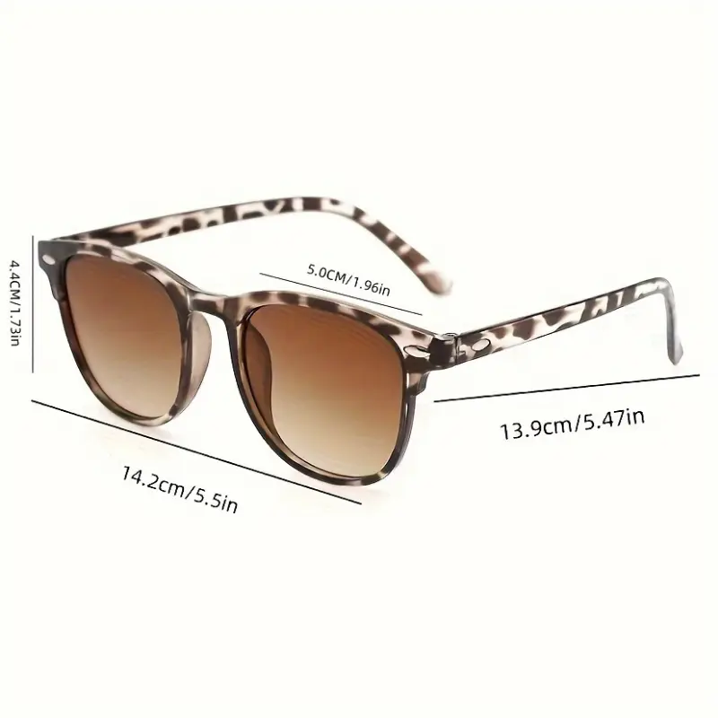 Retro Square Fashion Glasses for Women & Men - Casual Gradient Tortoiseshell Shades with Anti-Reflective Lenses, Perfect fors 3