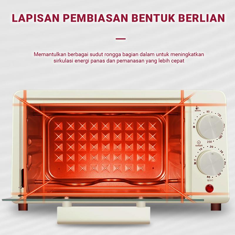 Oven Finito Elektrik 12 Liter Low Watt/Pemanggang Listrik 3