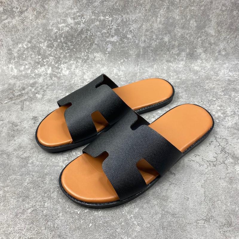 Dép Chữ H Quai Ngang Sang Trọng Dễ Phối Đồ - DéP Slipper Đế Bằng Cao Su Sandal Đồng Quai Da - Size 38-43 5