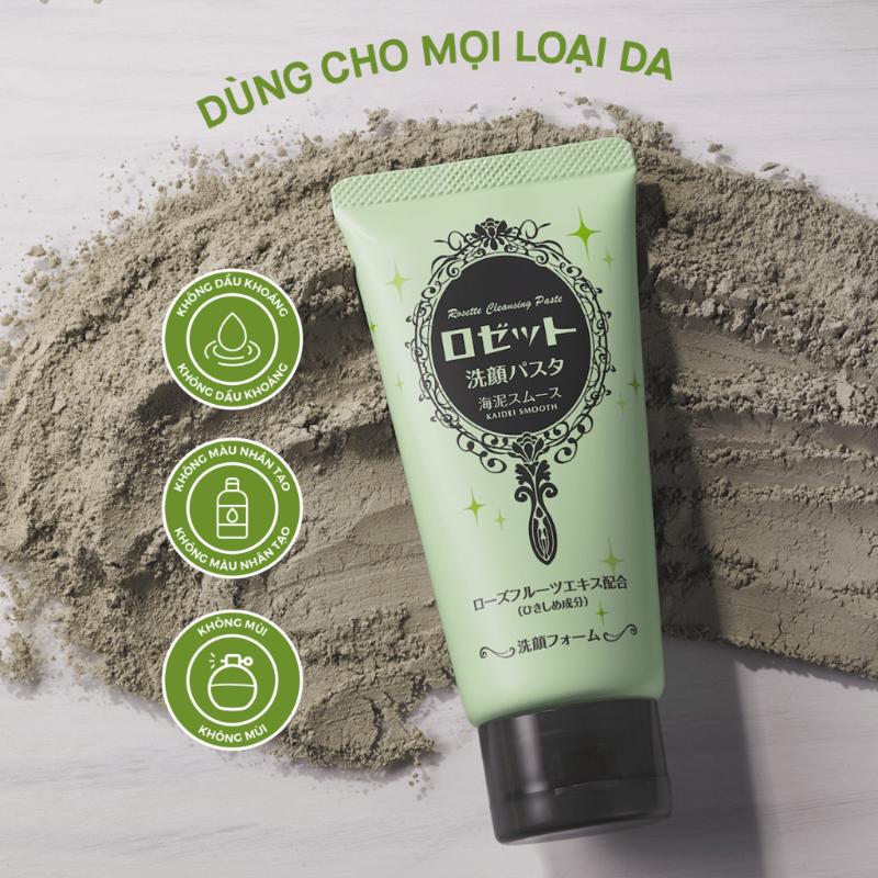 Sữa Rửa Mặt Thu Nhỏ Lỗ Chân Lông Rosette Face Wash Pasta Sea Clay Smooth 120g 0