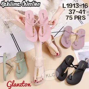 NAIKAN SIZE POLANYA KECIL,SANDAL JEPIT JELLY WANITA SENDAL KARET PEREMPUAN GLANZTON1913-16