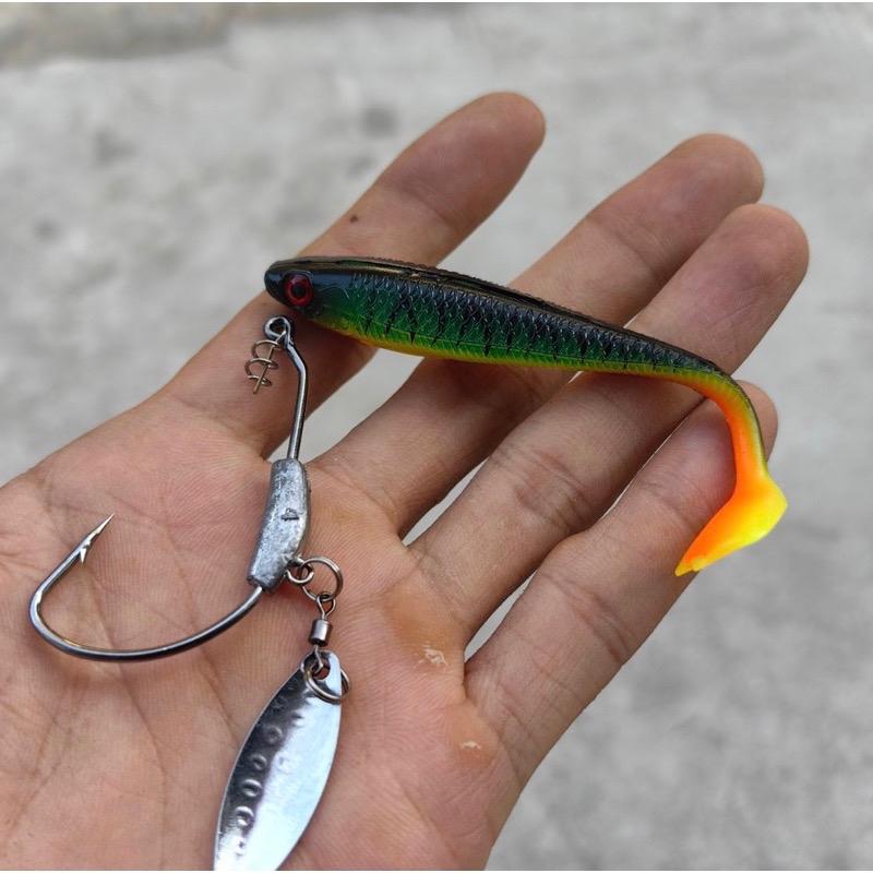 ￼Combo mồi mềm câu cá lóc NFF + lưỡi móc mồi mềm