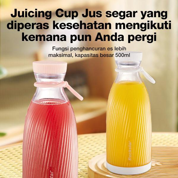 Rockstar bahan yang aman untuk makanan blender 6 bilah mata pisau juicer mini blander 500ml portable usb charge chopper  kekinian 2