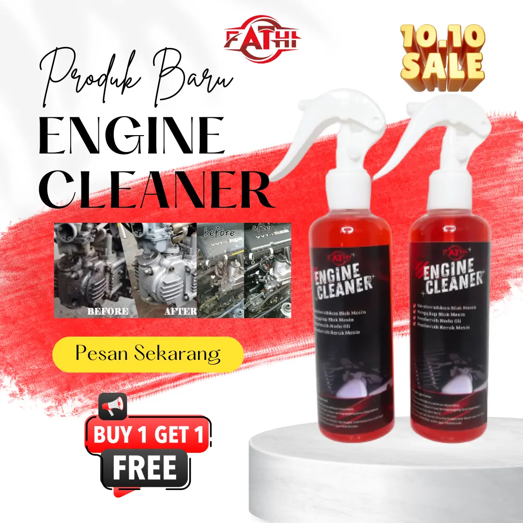 fathi Engine cleaner degreaser cairan pembersih kerak oli motor dan mobil ukuran 250ml Car Mesin Semprot