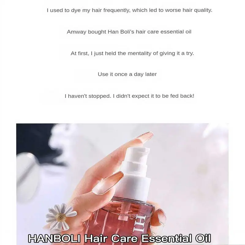 HANBOLI 100ml Chai chăm sóc tóc lớn   Dầu Dưỡng Tóc 3