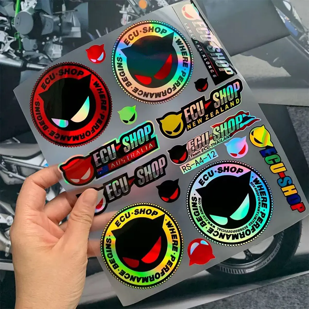 Colorful Helmet Stickers Fuel Tank Stickers Motorcycle Modification Accessories Decorative Decals Waterproof