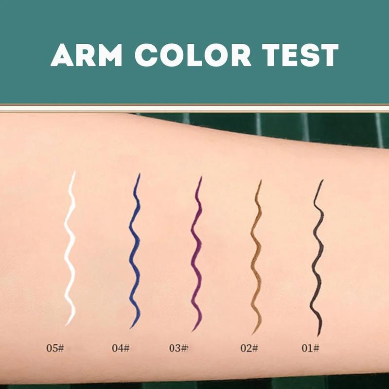 Product Introduction of 5 Colors Matte Liquid Eyeliner Waterproof Lasting Blue White Sweatproof Quickily Drying Eyeliner Pencil Eyes Makeup Cosmetics 18