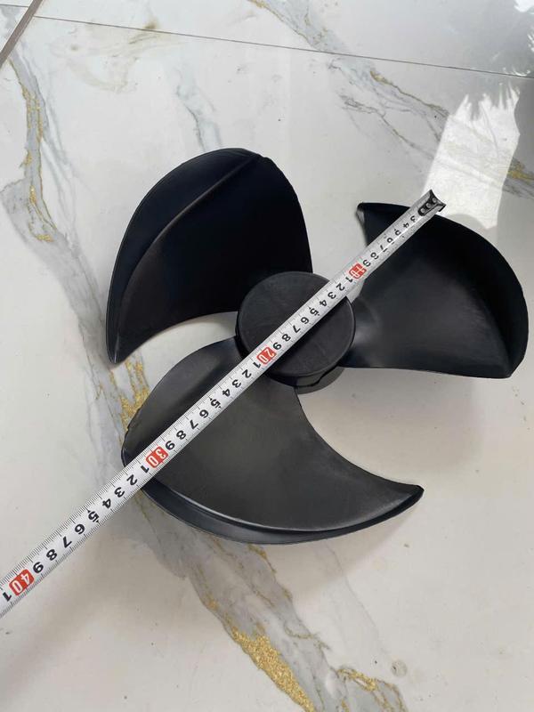 Cánh quạt size 30cm,trục 8mm,quay NGƯỢC chiều kim đồng hồ động cơ 220v 5 cánh vĩnh cửu motor vn mới fan    quat sạc hoi hơi nước 4