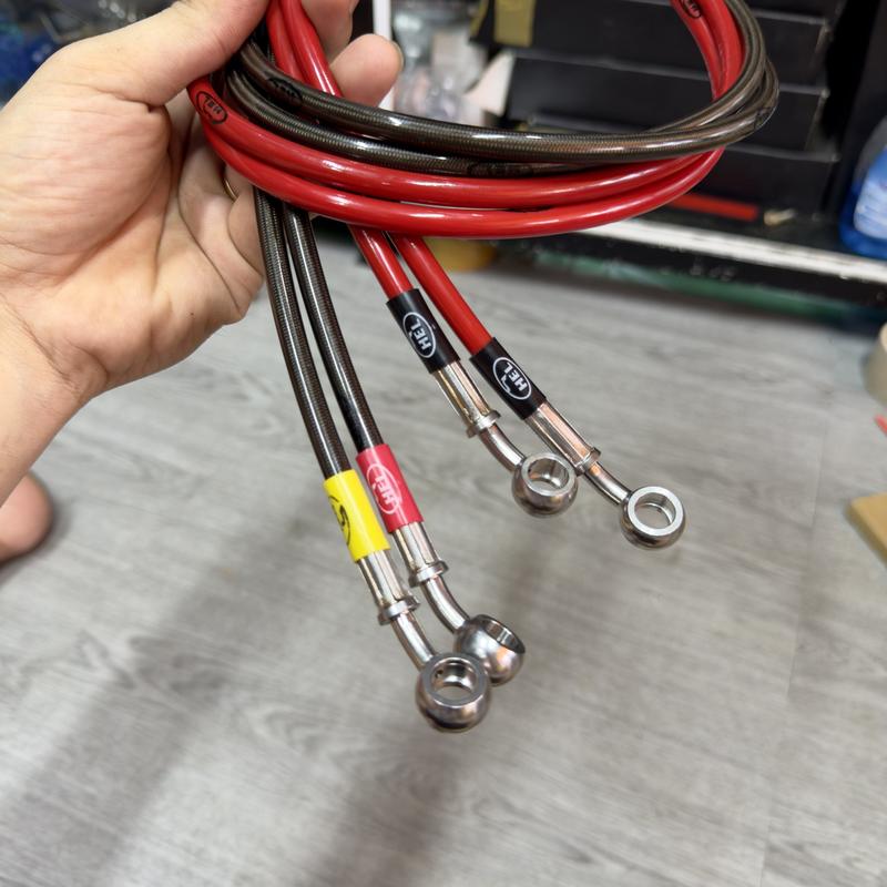 Dây dầu Hell bấm 2 dầu inox 304 hàng A100 phụ tùng phanh