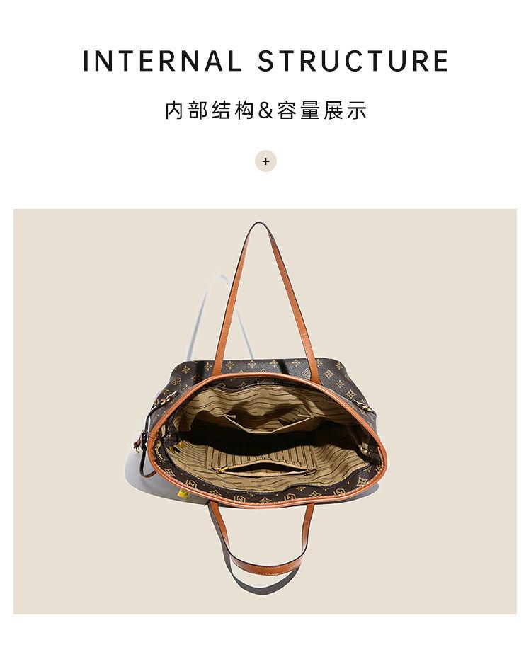 Product Introduction of Túi Tote Cầm Tay Hong Kong, Giá Cả Phải Chăng, Sang Trọng, Cao Cấp, Phong Cách Cổ Điển Da Thật, Thời Trang, Dễ Phối Đồ Thích Hợp Đi Lại, Dung Lượng Lớn, Không Thấm Nước, Túi Đeo Vai Nữ 8