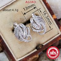 Gambar AGIAO Anting-anting Wanita Berlapis Emas Platinum Garis Geometris Zircon - Platinum dari A.GIAO.ID Kab. Gresik 5 Tokopedia