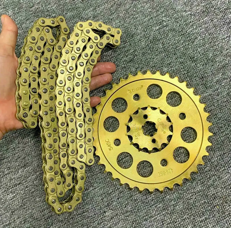 Phụ Tùng Nhông Sên Dĩa Catta Cho Xe WINNER Sên Vàng 10 Li 428H Thép Carbon Gia Nhiệt Nhiều Tầng 3