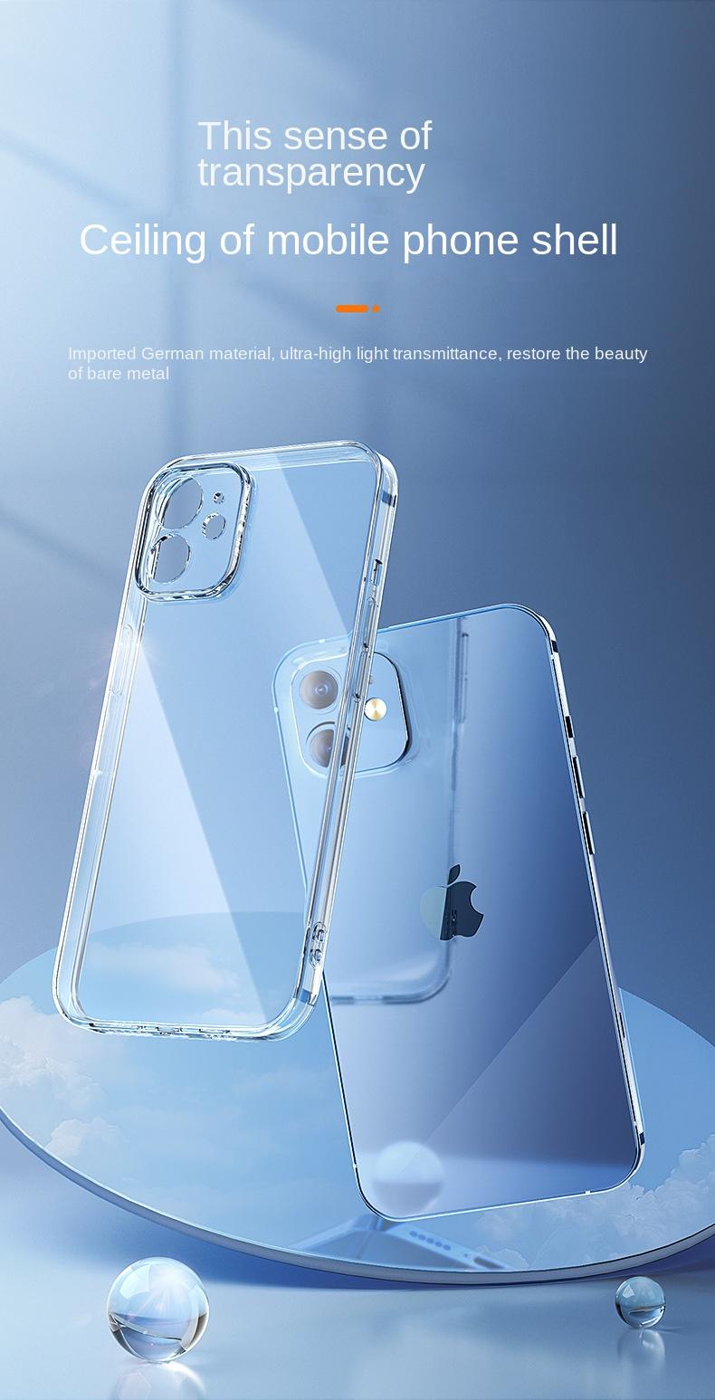Product Introduction of Apple 16/15/14/13/12/11/X Phone Case Iphone15pro Transparent Soft Case 14pro Four-Corner Drop-Resistant Ultra-Thin 13pro12 Protective Case Drop-Resistant 6