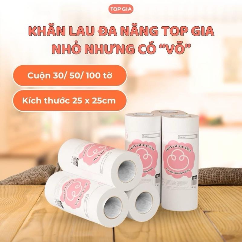 Khăn Lau Đa Năng Cuộn 100 tờ Top Gia Siêu Dai Có Thể Giặt Tái Sử Dụng - TOPGIA 1