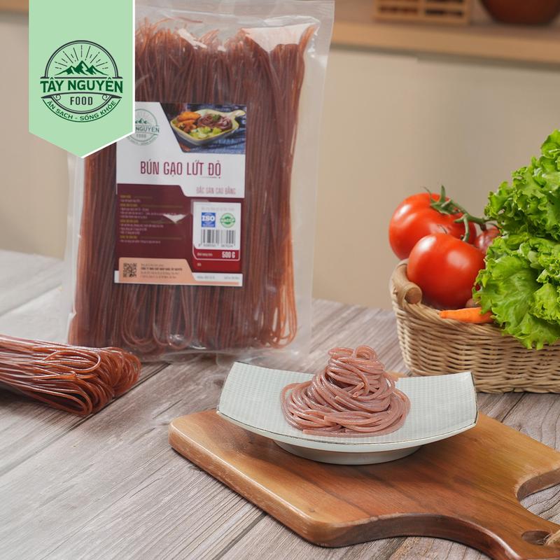 Bún gạo lứt đỏ Cao Bằng eatclean Tây Nguyên Food - Việt Nam 500g/1kg