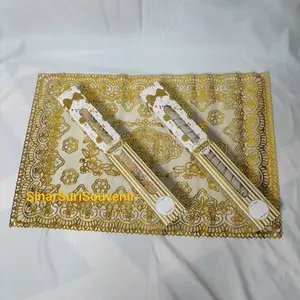 50 Pcs Souvenir Pernikahan Taplak Meja Kemas Box Cantik Oval