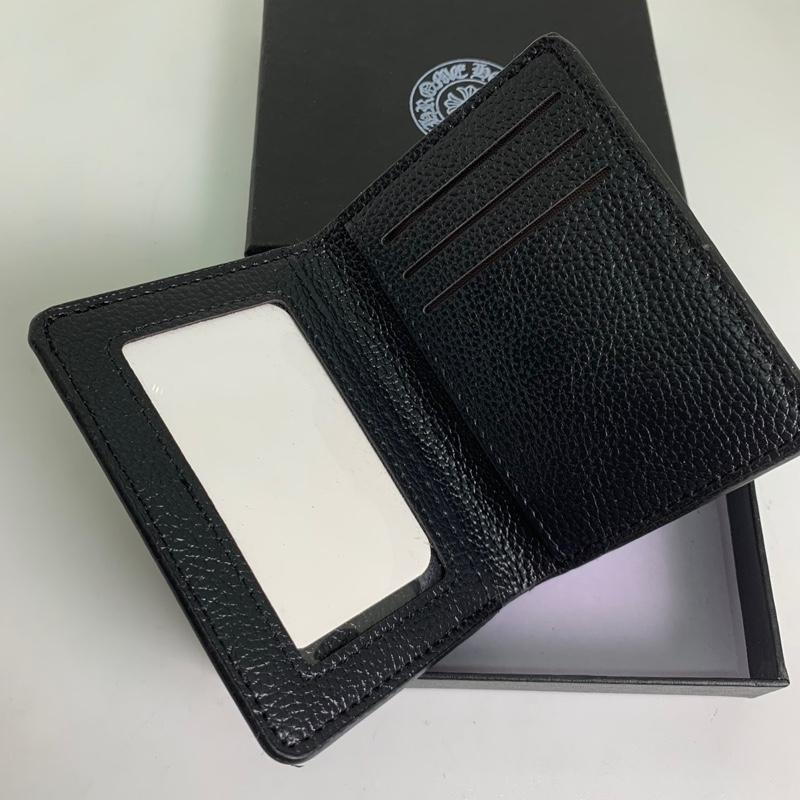 Ví đứng Chrome Heart da PU Cross x Anchor unisex fullbox 7