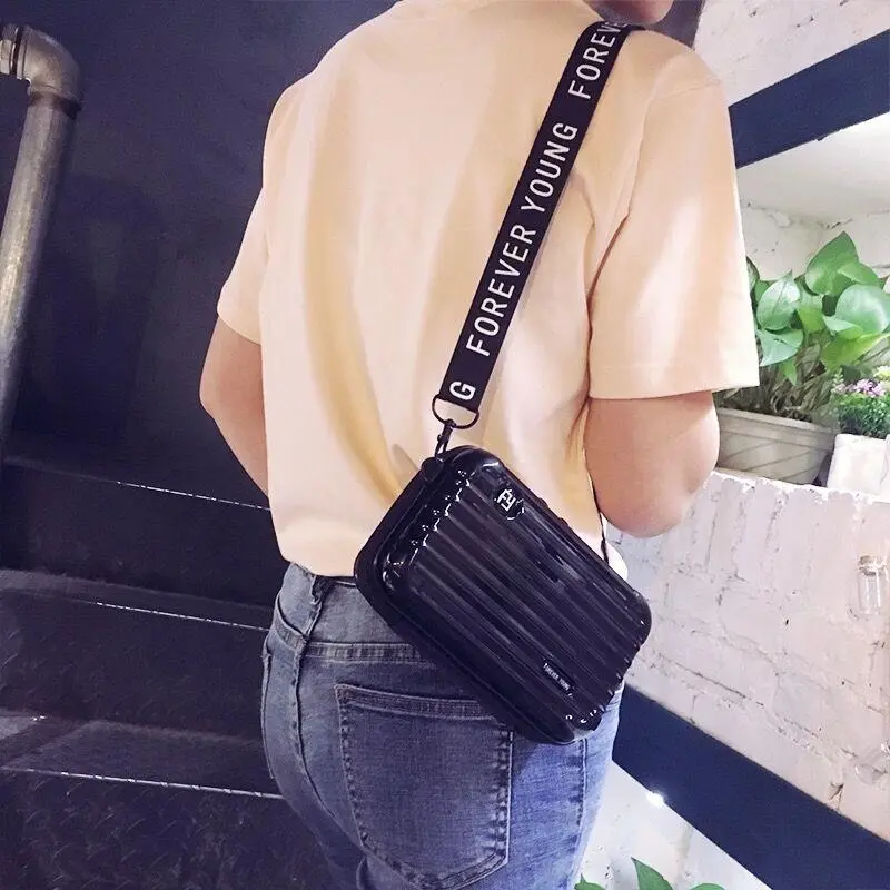 Túi Hành Lý Đeo Chéo Vai, Dành Cho Nữ, Cầm Tay, Thiết Kế Cá Tính, Hộp Phong Cách Vali Mini, Túi Vuông Nhỏ, Dành Cho Nữ 1
