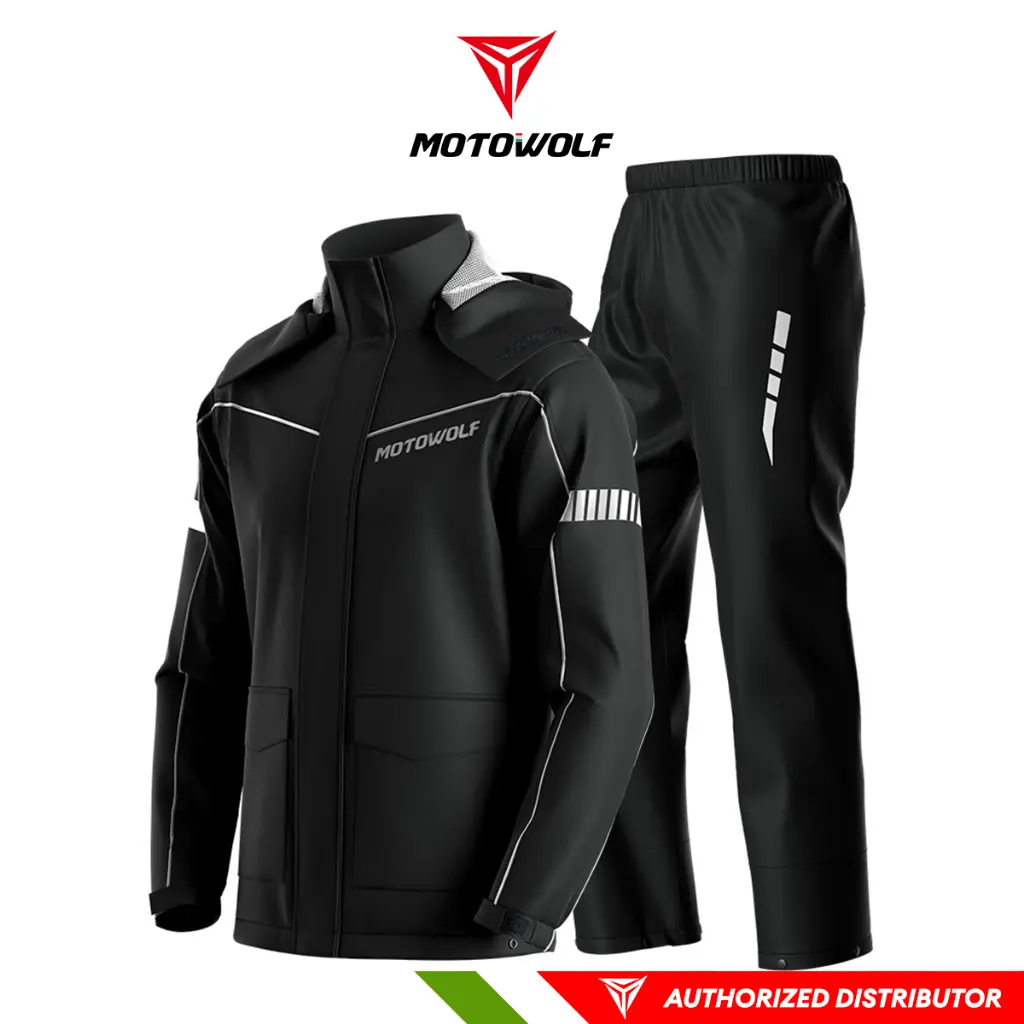 MOTOWOLF V3B - Waterproof & Windproof Rainwear with Shoe Cover ...