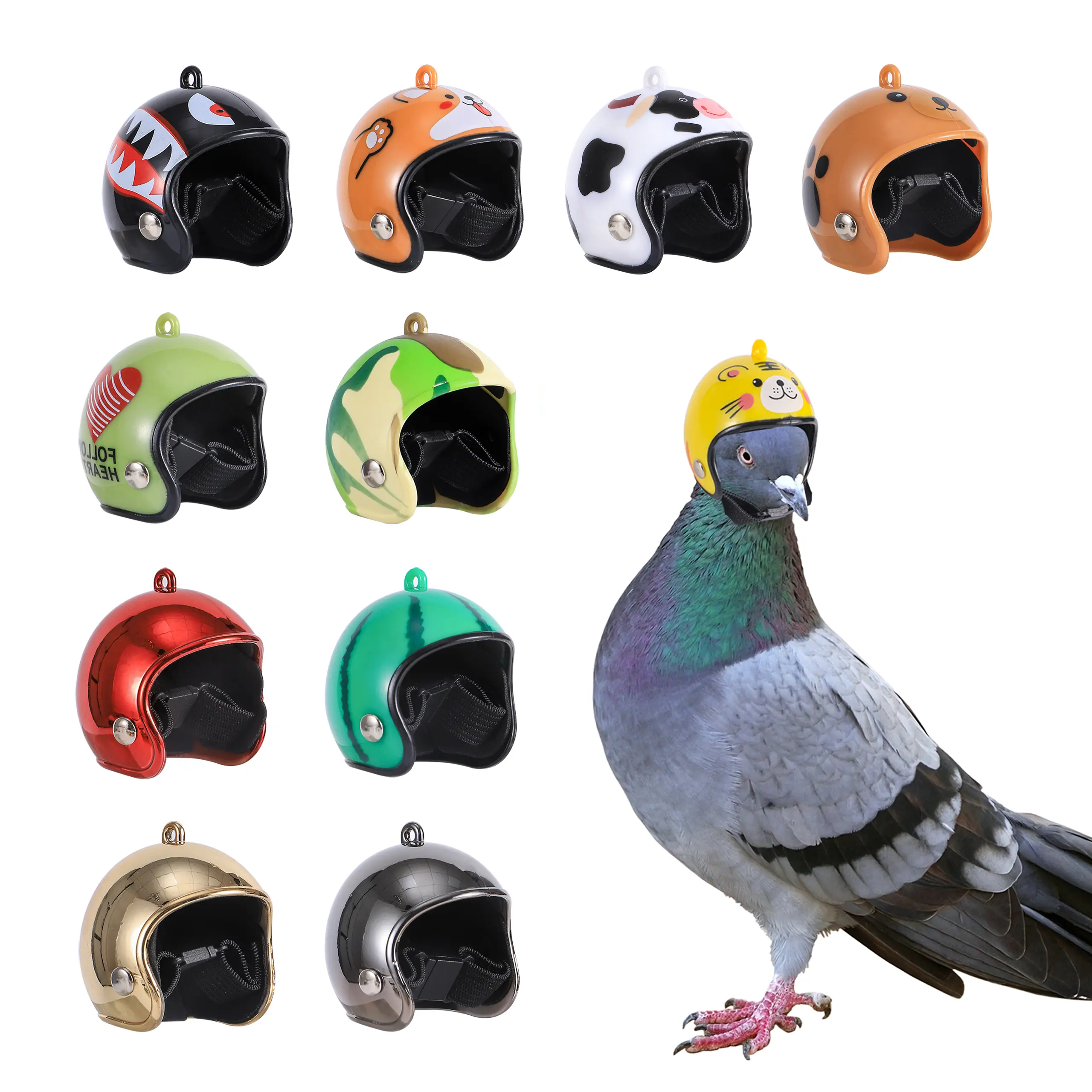 Parrot Helmet Pigeon Hat Bird Pet Protective Gear Sunscreen Rain Helmet Toy Bird Small Pet Supplies Clothing Accessories