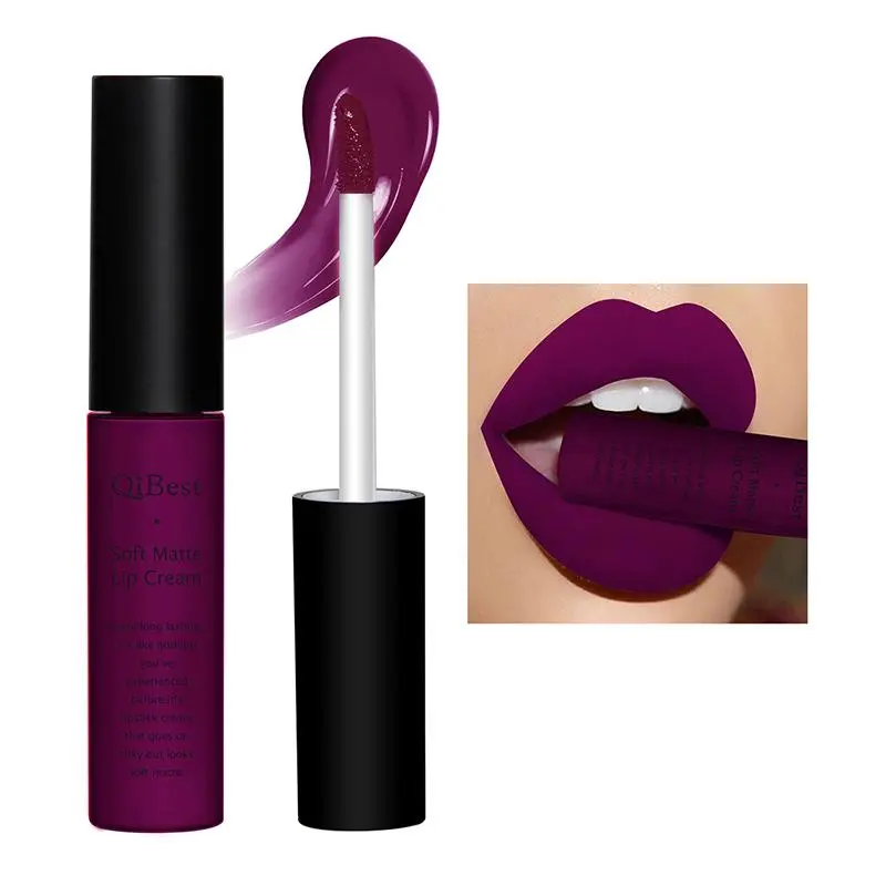 Matte Liquid Lip Gloss, 1 Count Long Lasting Easy Coloring Lip Gloss, Moisturizing Matte Lip Gloss, Suitable for All Occasions Lip Makeup, Girls and Women Makeup Accessories, Christmas Gift