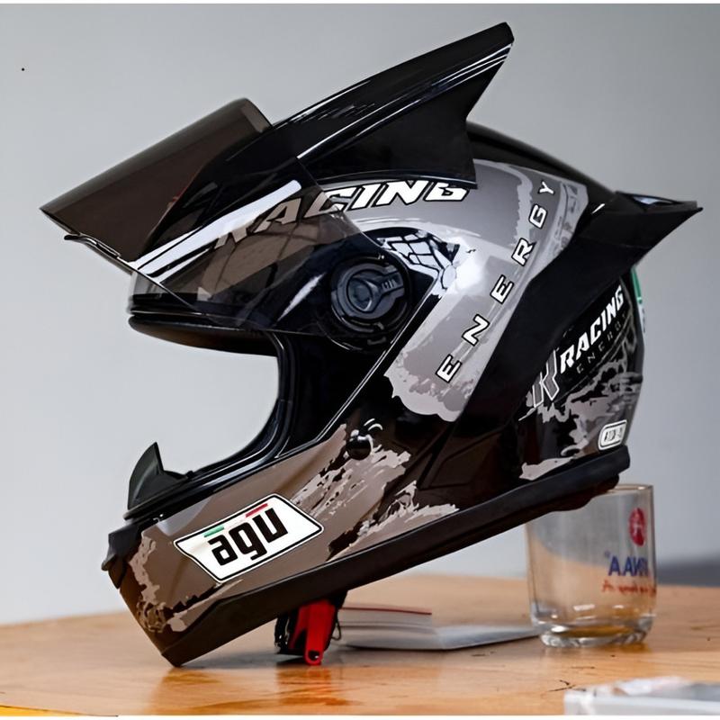 Mũ bảo hiểm fullface agu Tem Racing chính hãng tặng túi đựng nón Helmet