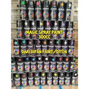 A. magic spray paint 300cc pilok pilox cat semprot magic 300cc black 139 hitam glossy hitam metallic hitam doff 184 clear pernish 101 clear doff 110 white putih metallic mearh biru hijau p Car Kendaraan