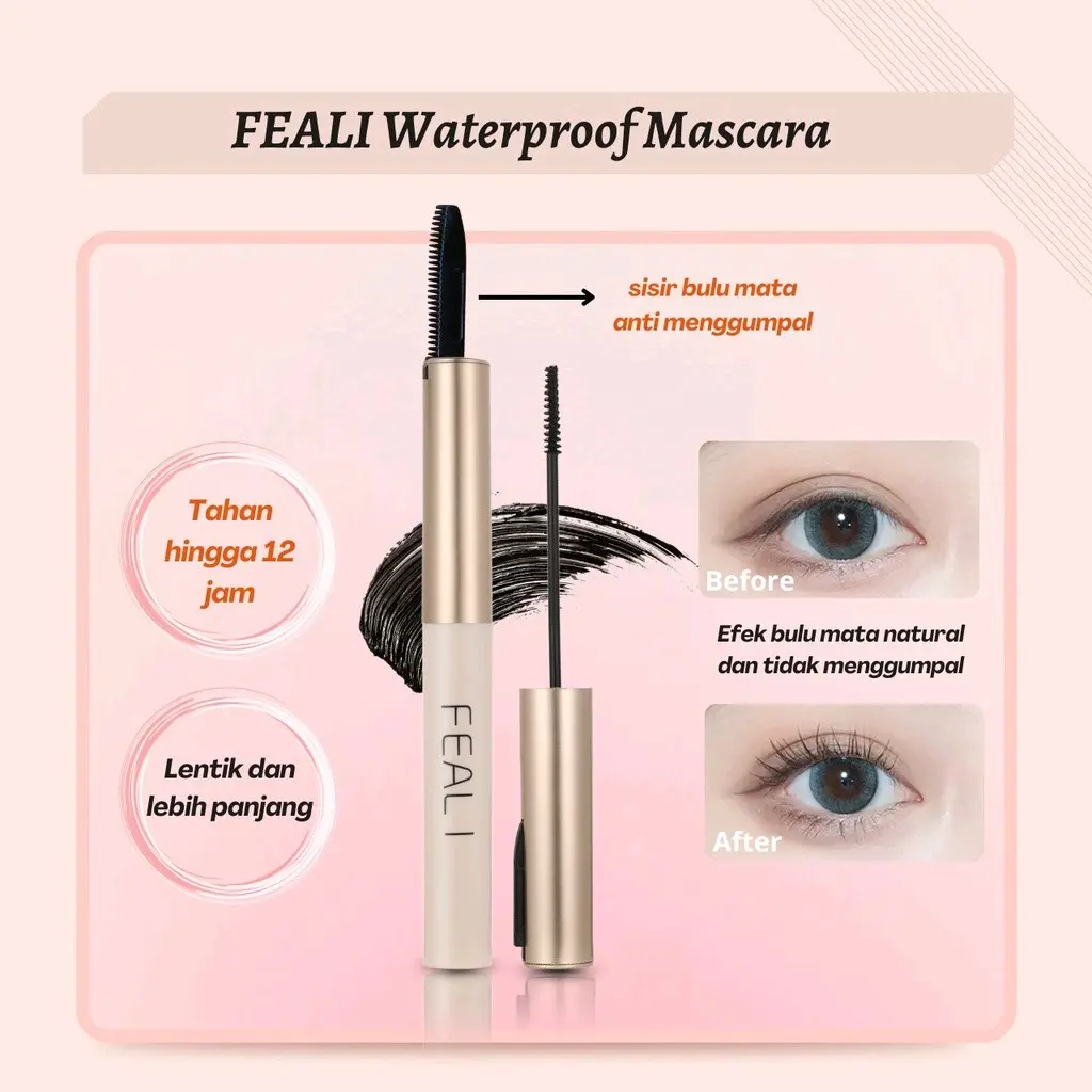 FEALI Mascara Waterproof Tahan Lama