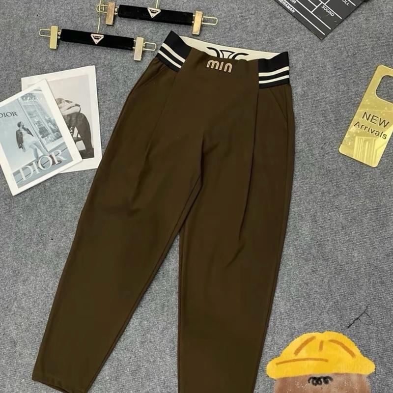 Quần thiết kế kiểu dáng baggy tôn dáng  cạp thiết kế khâu chữ min chắc chắn Có Túi Pants Nữ Women 5