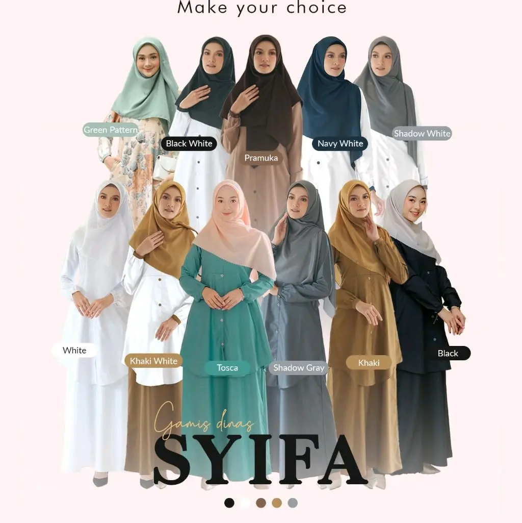 Seragam guru/baju guru/baju dinas/oneset/syifa gamis