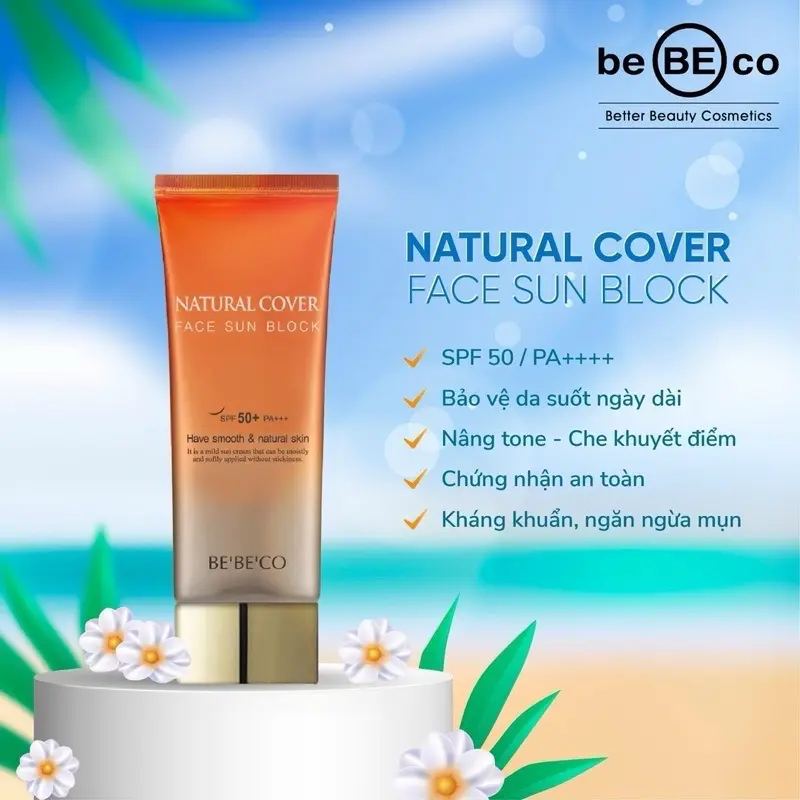 Kem chống nắng BEBECO Natural Cover Face Sun Block 1