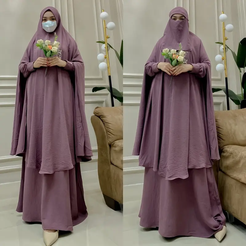 Fairuz Set Khimar cadar Gamis Syar'i (Khimar Super Jumbo) 5