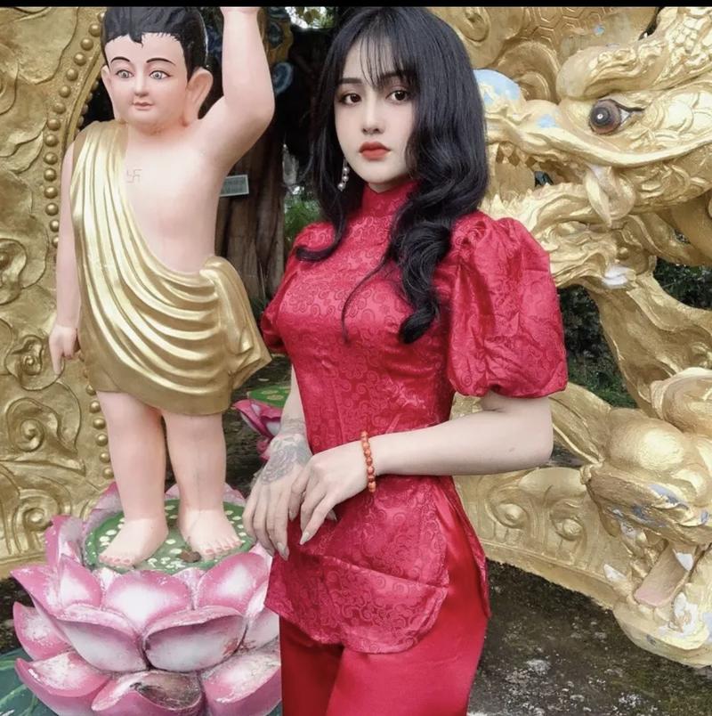 Product Introduction of Đồ lam đi chùa tay phồng- Bộ đi lễ chùa đẹp vải lụa gấm nổi dày mềm mịn đủ size 8