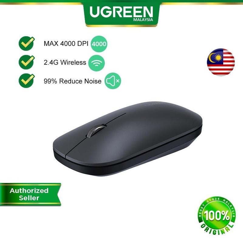 UGREEN Wireless Silent Mouse 4000 DPI For Computer Laptop PC Mice Souris San Fil 3cm Thin Slim Quiet 2.4G Wireless Mouse Keyboards Office Komputer