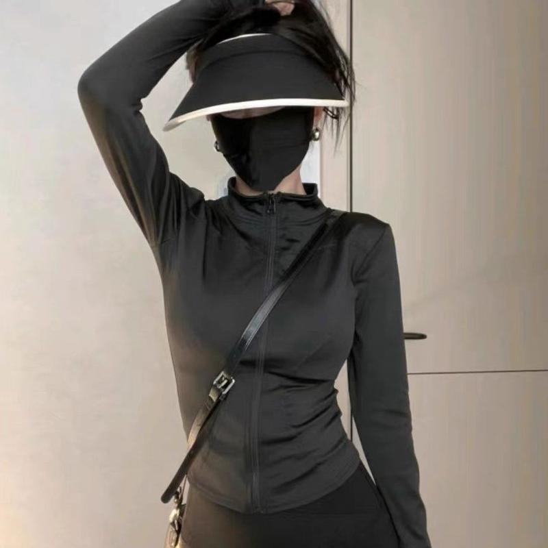 Product Introduction of Ice Silk Áo Cardigan Dài Tay Thể Thao Chống Nắng Quần Áo Cho Nữ Mùa Hè 2024 Mới Slim Fit Ngắn Thoáng Khí Quần Áo Tập Yoga Top Tập Gym Chạy Bộ 3