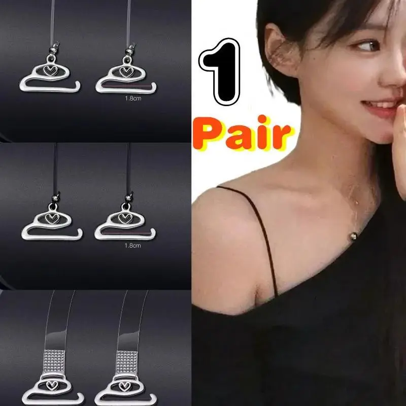 Dây Áo Ngực Trong Suốt, Độ Đàn Hồi Cao, 1 Cặp, Móc Kim Loại, Vô Hình Và Không Dấu Vết, Dây Đeo Vai Mỏng, Thích Hợp Cho Đồ Lót Áo Ngực, Dây Đeo Trễ Vai, Hàng Mới Về 1
