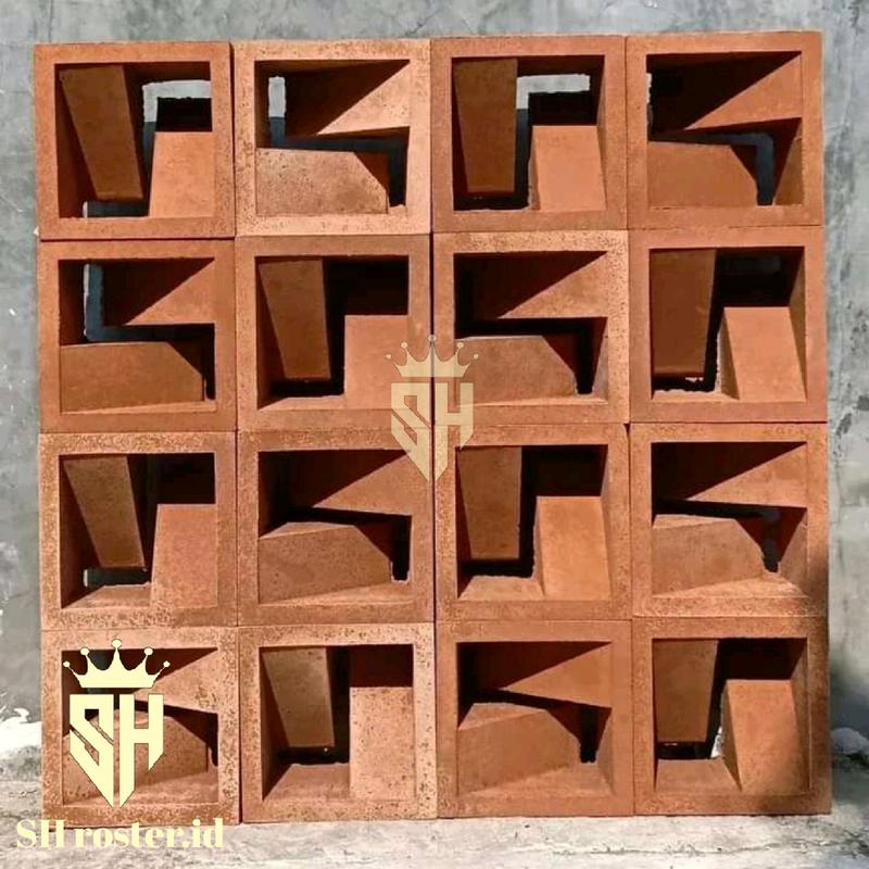 50 pcs roster beton minimalis motif Z loster lubang angin 1