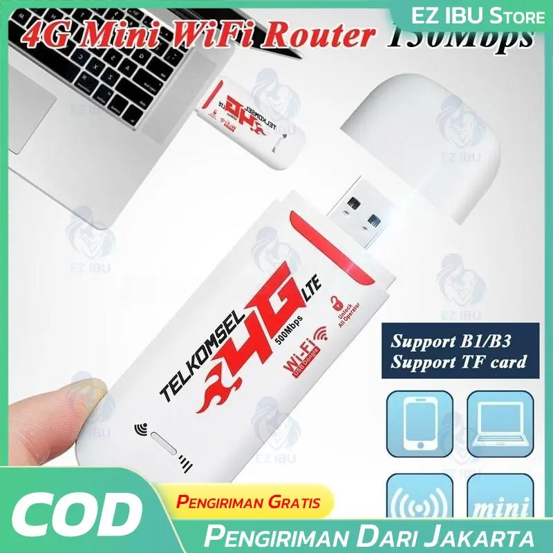 Modem Wifi 4G Wingle USB Mifi Part Operator 500Mbps  WIFI USB 500Mbps 4g LTE Wi-Fi  All  LTE USB  PC Laptop Ponsel Support 10 Devices
