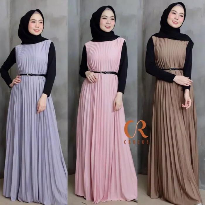 Product Introduction of Paket Hemat Gamis Plisket Tanpa Lengan Dress Overall 100K Dapat 4pcs 0