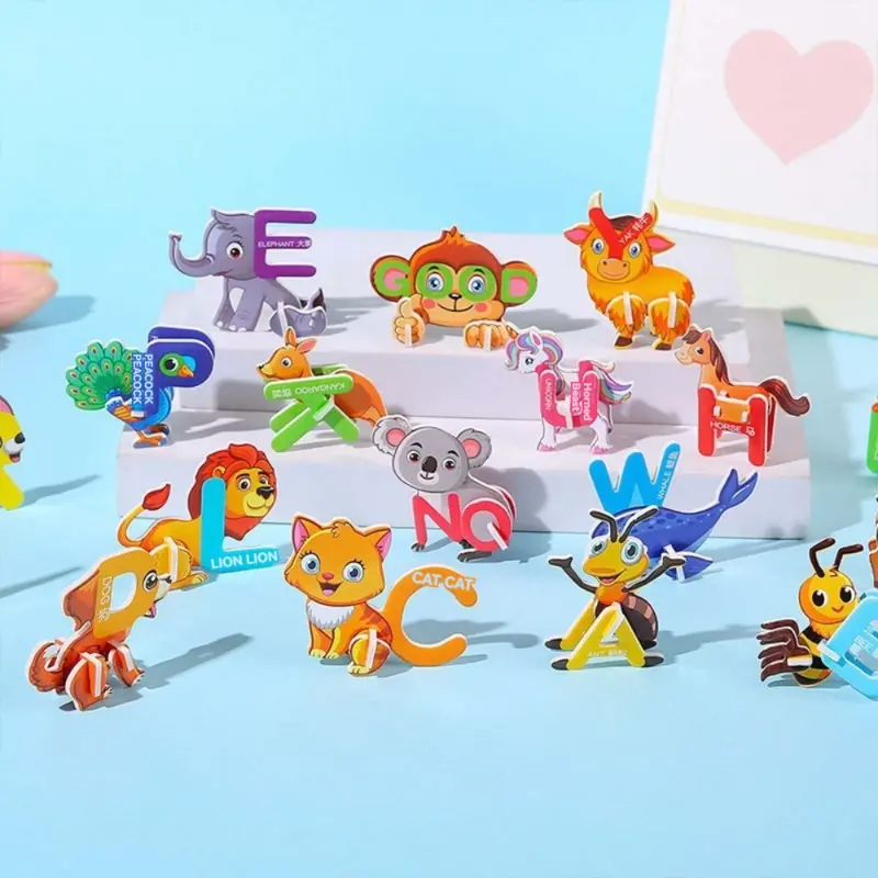 30pcs 3D Puzzle Pack - Cute Animal, Dino, Insect & Sea Creature Motifs. Educational ToyTOYStyai 2