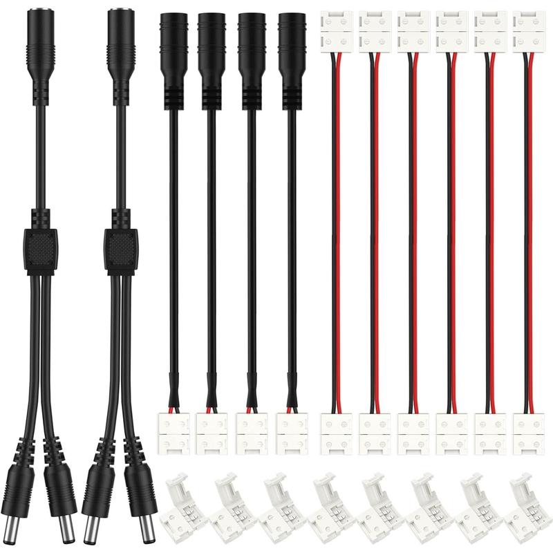 LED Strip Connector 2Pin 8mm LED Connector Kit Include Solderless ...