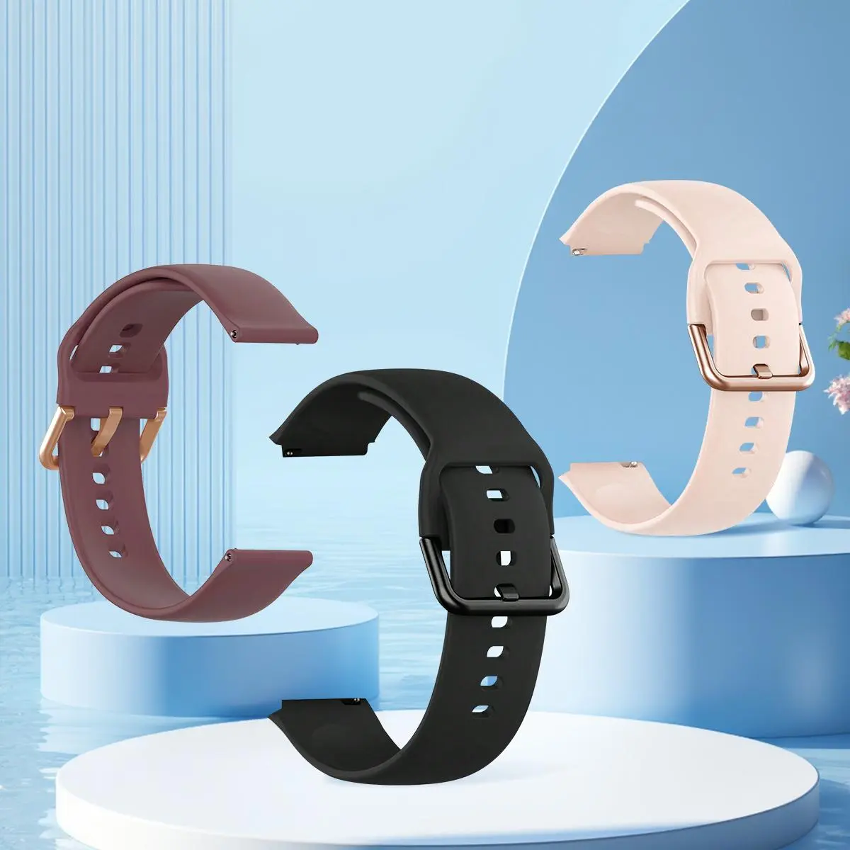 Silicone Watch Band, 1 Count Fashionable Replacement Watch Band for Women & Men, Wearable Accessories Compatible with Apple Watch Series