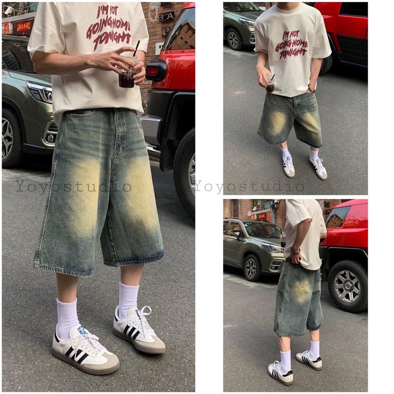 BAGGY SHORT WIDE LEG JEANS - Quần short lửng jeans ống rộng