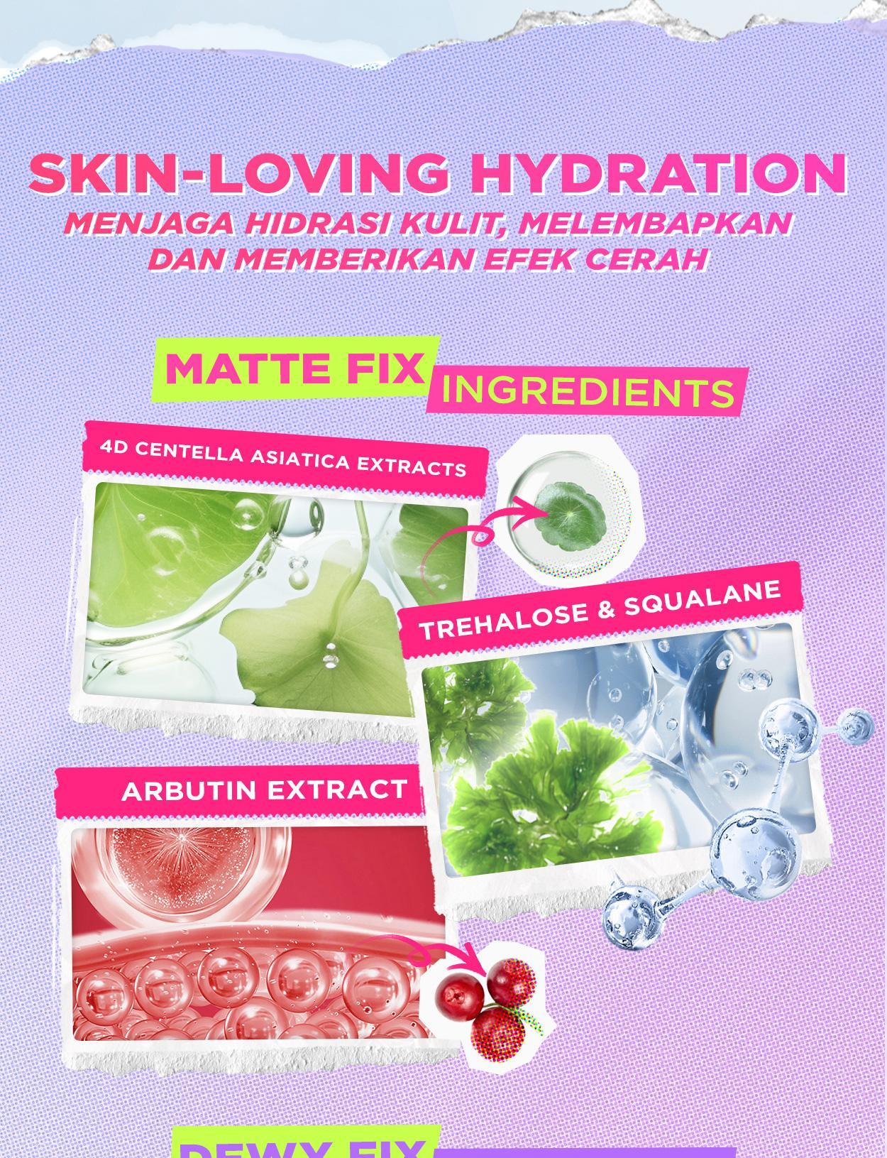 DAZZLE ME Get a Grip! Makeup Setting Spray Dewy Fix Prime Set Anti Pollution Setting Spray Beauty Protecting 4 X Hydrating Makeup Mist Flawless Lightening Primer Water Tahan 24 JAM